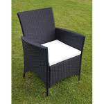 Garten-Essgruppe (9-teilig) 296279-1 Schwarz - Kunststoff - Polyrattan - 90 x 75 x 190 cm