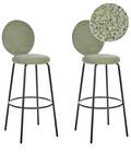 Tabouret de bar EMERY Noir - Vert - Vert clair