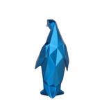 Harz-Skulptur Facettiertes Pinguin Blau - 15 x 35 x 15 cm