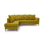 Ecksofa Eckcouch Vivian L Form Couch Gelb - Ecke davorstehend links