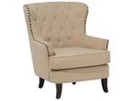 Sessel VIBORG Beige - Eiche Dunkel