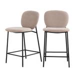 Lot de 2 tabourets de bar Dalby Beige