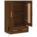 Highboard DE8027 Eiche Schwarzbraun Dekor