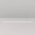 Suspension Luminaire BASIS 1 Blanc - Métal - 120 x 8 x 3 cm