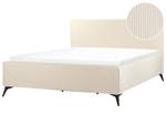 Doppelbett VALOGNES Beige - Schwarz - Creme - 192 x 110 cm