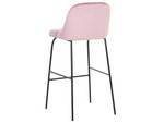 Tabouret de bar NEKOMA Noir - Rose foncé