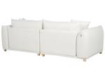 3-Sitzer Sofa LUVOS Cremeweiß - Eiche Hell - Weiß