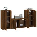 TV-Schrank 3er Set D213 Eiche Schwarzbraun Dekor