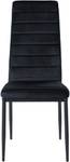 chaise salle à manger Mayfair Lot de 6 Noir - Fourrure synthétique