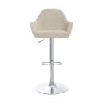 Tabouret de bar Adam (Lot de 2) Blanc - Textile - 51 x 107 x 56 cm