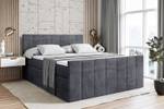 Boxspringbett MOETI-Z KING Steingrau - Breite: 180 cm