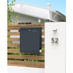 Briefkasten Denver Grau - Metall - 12 x 43 x 35 cm