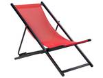 Chaise longue LOCRI II Noir - Rouge