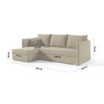 Ecksofa Eckcouch Hamburg L Form Couch Braun - Ecke davorstehend links