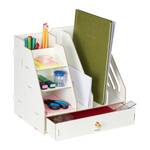 Organiseur bureau avec porte-documents Blanc