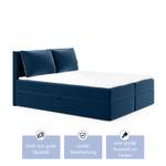 Boxspringbett Doppelbett Pinet Blau - Breite: 180 cm