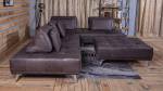 Modulsofa mit Hocker WIOLO Grau