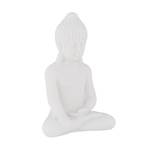 Statue bouddha de 17 cm de haut Blanc - Matière plastique - 12 x 17 x 8 cm
