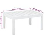 Table de jardin 3000774 Blanc - Matière plastique - 55 x 38 x 78 cm