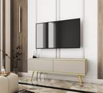 TV-Lowboard Praia Beige - Braun - Gold