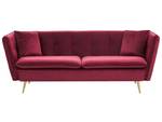 3-Sitzer Sofa FREDERICA Gold - Rot - Textil - 200 x 77 x 80 cm