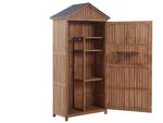 Gartenschrank SAVOCA Braun - Grau - Massivholz - 100 x 200 x 40 cm