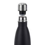 2 x Trinkflasche Edelstahl schwarz Schwarz - Silber