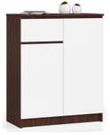 Commode K80 2T 1S CLP Imitation wengé - Blanc