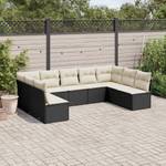 Gartensitzgruppe K3498(9-tlg) Schwarz - Massivholz - 69 x 62 x 55 cm