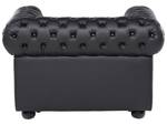 Sessel CHESTERFIELD Schwarz - Braun - 108 x 70 x 77 cm