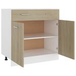 Schubunterschrank 3016496-4 Braun - Eiche Sonoma Dekor - Breite: 80 cm