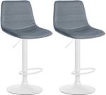 Tabouret de bar Lex Lot de 2 Gris - Blanc