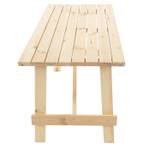 Table de jardin Oslo Marron - Bois/Imitation - En partie en bois massif - 148 x 76 x 70 cm