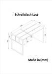 Schreibtisch Lost mit Metallfüße Walnuss Braun - Holzwerkstoff - 124 x 76 x 60 cm