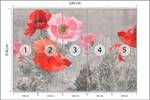 Papier Peint COQUELICOTS Plantes Vintage 520 x 318 x 318 cm