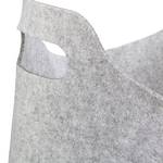 1 x Kaminholztasche aus Filz grau Grau - Textil - 23 x 40 x 40 cm