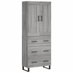 Highboard DE1119 Grau - Holzwerkstoff - 34 x 180 x 70 cm