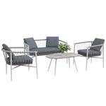 Rattan Gartenmöbel-Set 860-313V00GY Grau - Polyrattan - 68 x 67 x 121 cm