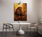 Leinwandbild Lion-Romance 70 x 105 cm