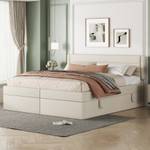 Stauraumbett Mila Beige