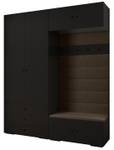 Garderobe Inova 2 Z12 Schwarz - Braun - Schwarz