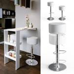 Tabourets de bar blanc lot de 2 33 x 73 x 33 cm