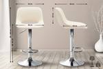 Barhocker Camden Creme - Silber