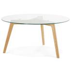 Table Basse GLAZY Bois massif - 90 x 46 x 90 cm