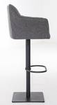 Tabouret de bar Damaso Lot de 2 Gris minéral - Noir