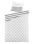 Bettwäsche Miffy, süßer Hase, gestreift Schwarz - Weiß - Textil - 135 x 200 x 1 cm