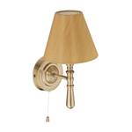 Wandlampe mit Schirm Gold - Hellbraun
