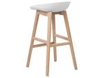 Tabouret de bar MICCO Chêne clair - Blanc