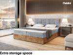 Boxspringbett Lofty 8 Hellgrau - Breite: 189 cm - H4