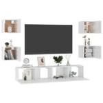 TV-Schrank 6er Set D654 Weiß - Holzwerkstoff - 30 x 30 x 80 cm